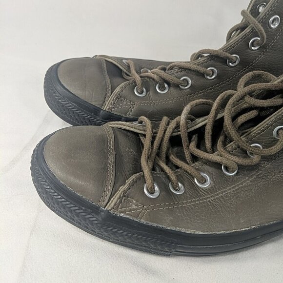 Converse Brown Leather High Top Sneakers Shoes Mens 10.5 10040000C Thinsulate - Picture 14 of 14